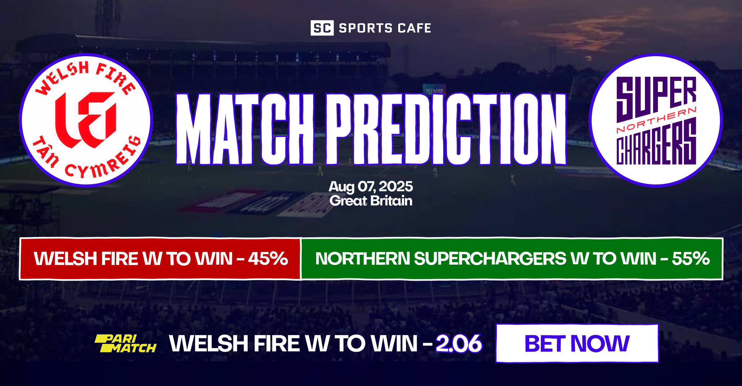 Welsh Fire W vs Northern Superchargers W match prediction.